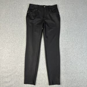 Simply Vera Wang Ponte Pants Women M Black Slim Fit High Rise Skinny Office Work